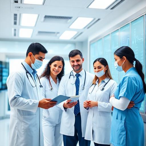 Healthcare professionals collaborating